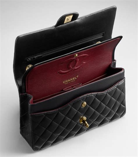 chanel small classic handbag inside|Chanel small classic flap bag.